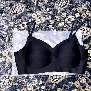 Black double adjustable comfort bra